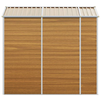 Abrigo de jardim castanho claro 191x215x198 cm aço galvanizado