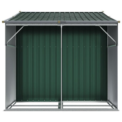 Abrigo de jardim 277x192,5x179 cm aço galvanizado verde