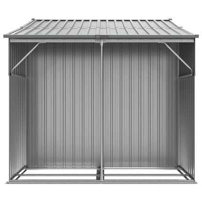 Abrigo de jardim 277x192,5x179 cm aço galvanizado cinzento