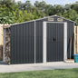 Abrigo de jardim 277x93x179 cm aço galvanizado antracite