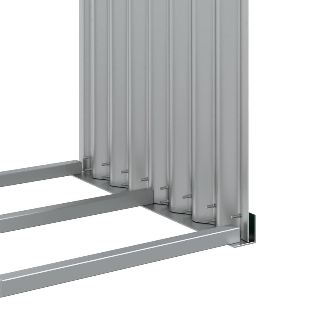 Suporte de lenha 120x45x210 cm aço galvanizado verde