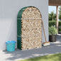 Suporte de lenha 120x45x210 cm aço galvanizado verde
