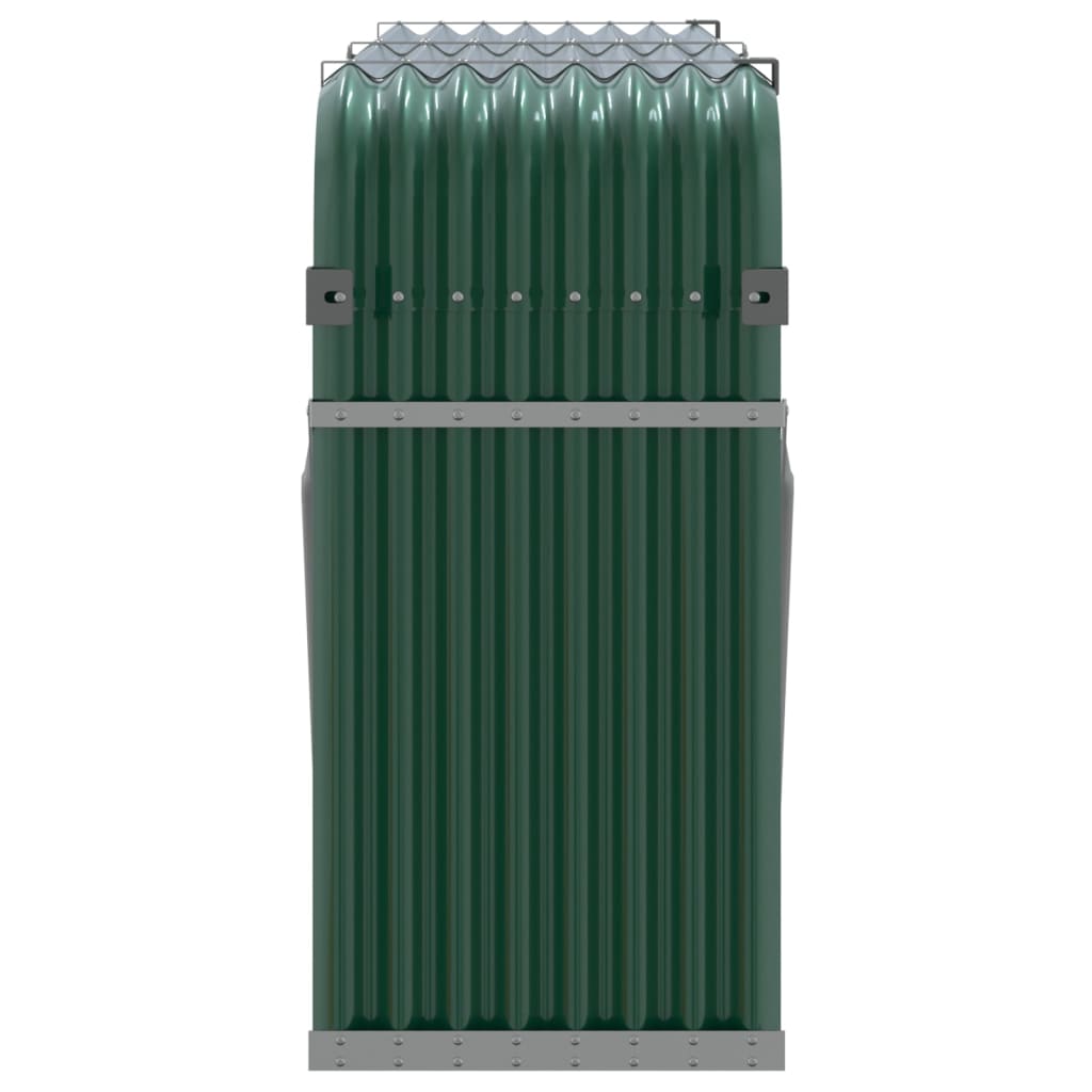 Suporte de lenha 180x45x100 cm aço galvanizado verde