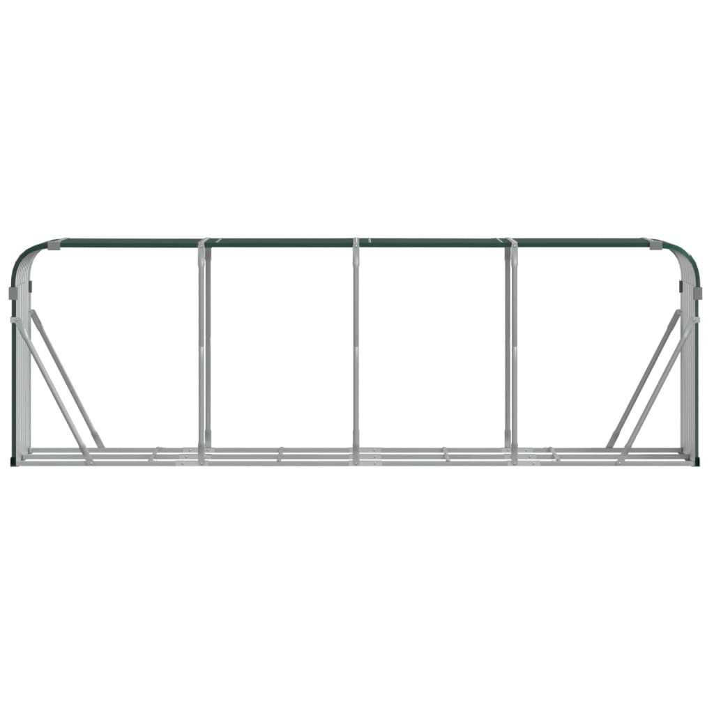 Suporte para lenha verde 300x45x100 cm Aço galvanizado
