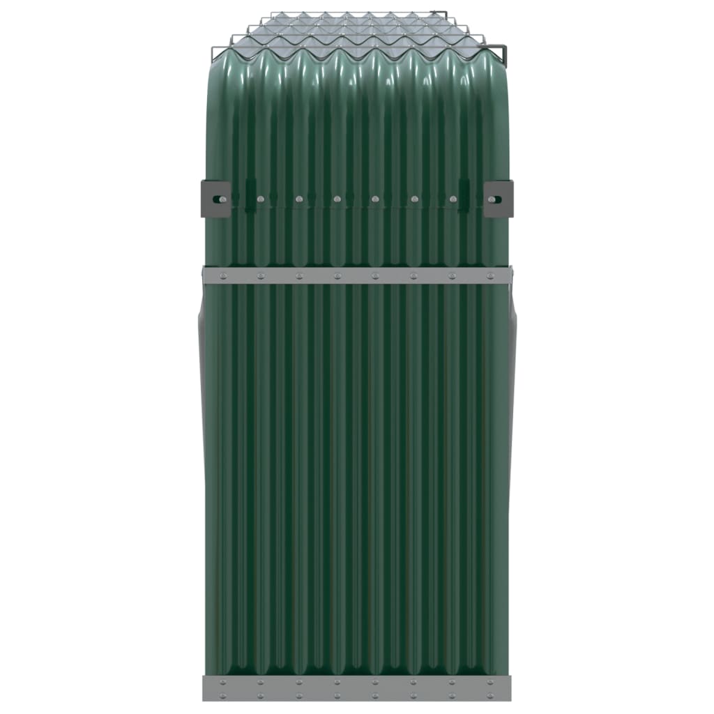 Suporte para lenha verde 300x45x100 cm Aço galvanizado