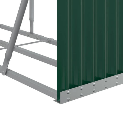 Suporte para lenha verde 300x45x100 cm Aço galvanizado
