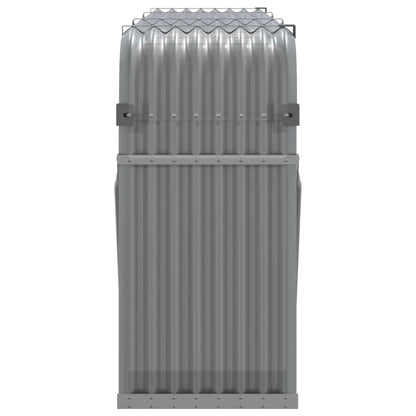 Suporte de lenha 234x45x100 cm aço galvanizado cinza-claro