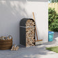Suporte para lenha 40x45x100 cm Antracite Aço galvanizado