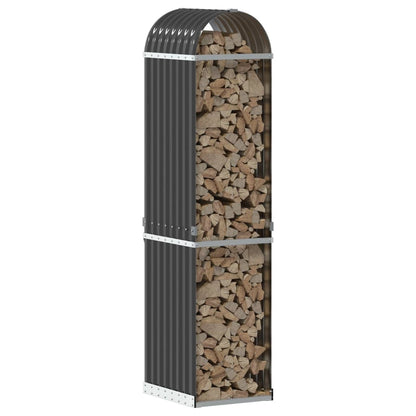 Suporte para lenha 40x45x170 cm Antracite Aço galvanizado