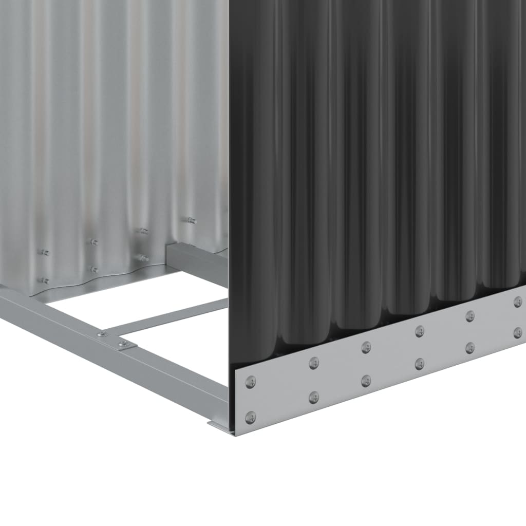 Suporte para lenha 40x45x170 cm Antracite Aço galvanizado