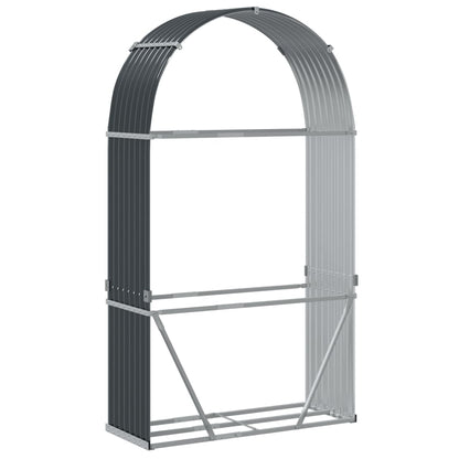 Suporte para lenha 120x45x210 cm Antracite Aço galvanizado