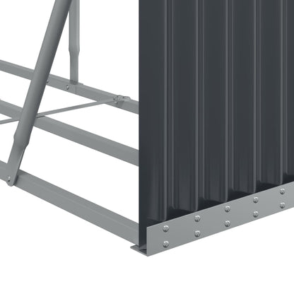 Suporte para lenha 234x45x100 cm Antracite Aço galvanizado