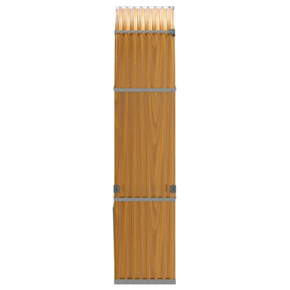 Suporte de lenha 120x45x210 cm aço galvanizado aspeto de madeira