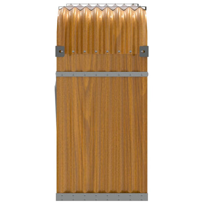 Suporte de lenha 120x45x100 cm aço galvanizado aspeto de madeira