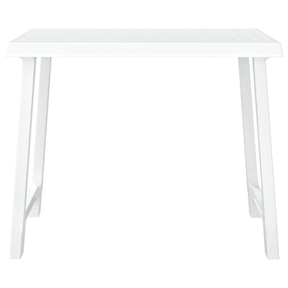 Mesa de campismo 79x56x64 cm PP aspeto madeira branco