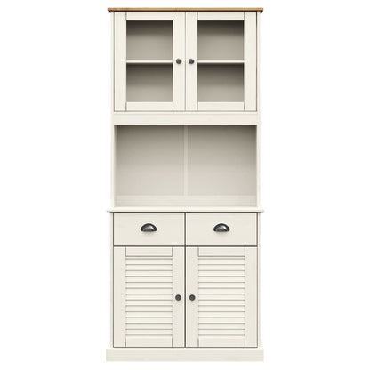 Armário alto VIGO 78x40x175 cm madeira de pinho maciça branco