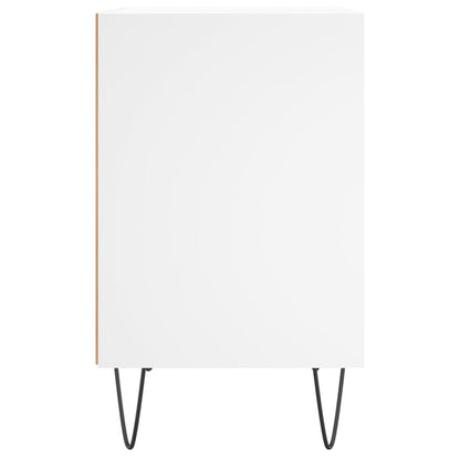 Mesas de cabeceira 2pcs 40x30x50 cm derivados de madeira branco