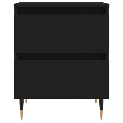 Mesas de cabeceira 2pcs 40x35x50 cm derivados de madeira preto