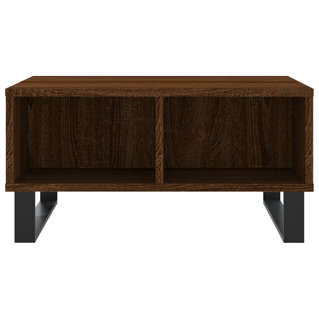 Mesa de centro 60x60x30 cm derivados madeira carvalho castanho