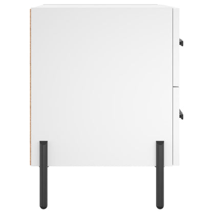 Mesas de cabeceira 2 pcs 40x35x47,5 cm deriv. de madeira branco