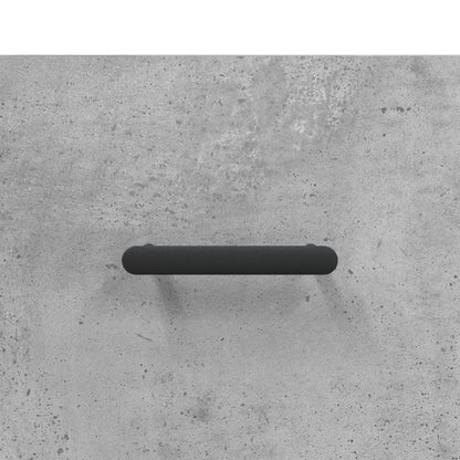 Mesas de cabeceira 2pcs derivados de madeira cinza cimento