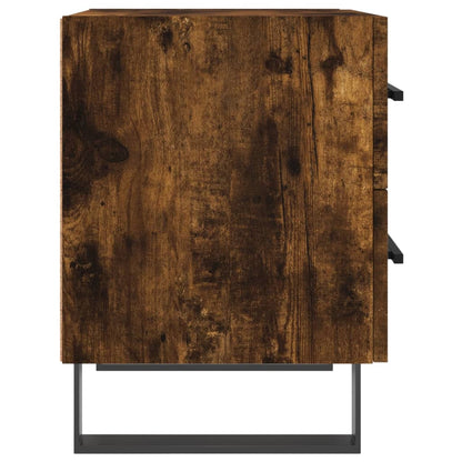 Mesa de cabeceira 2 pcs derivados de madeira carvalho fumado