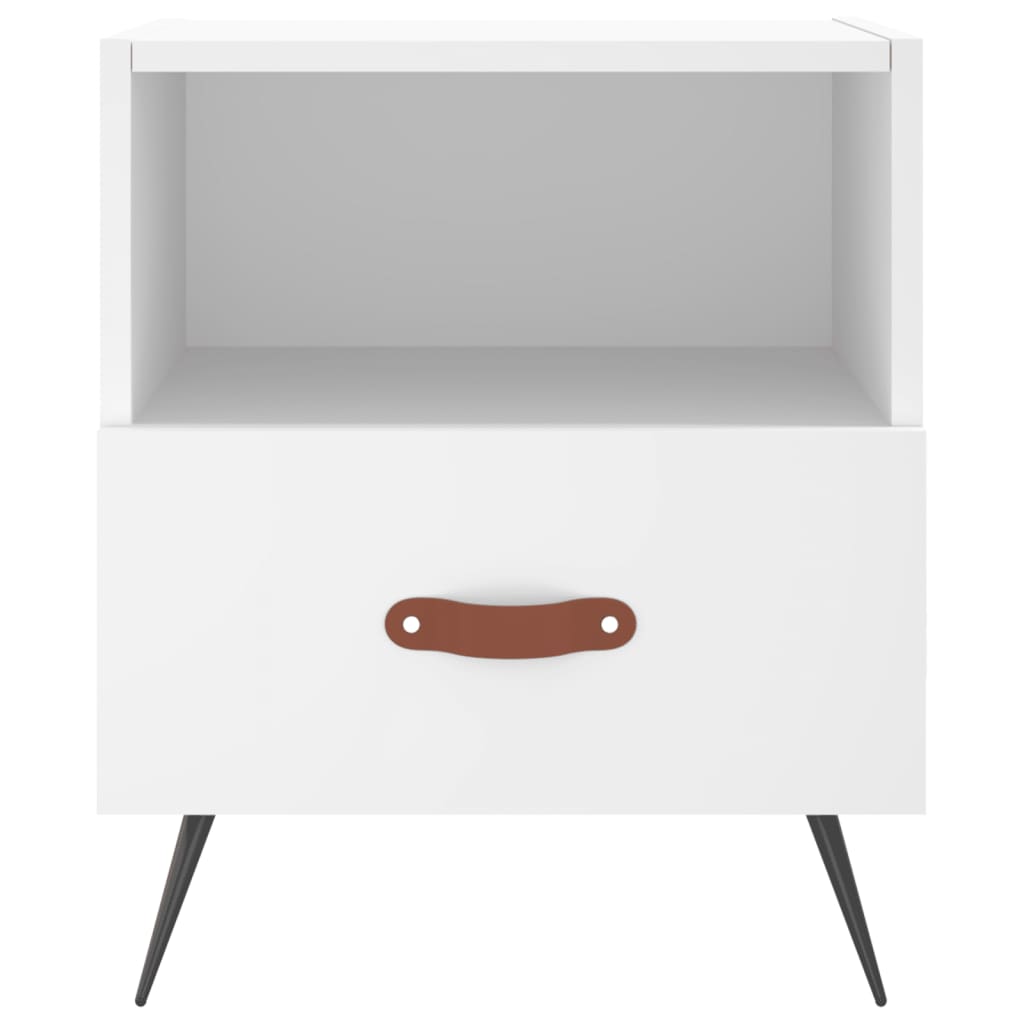 Mesas de cabeceira 2 pcs 40x35x47,5 cm deriv. de madeira branco