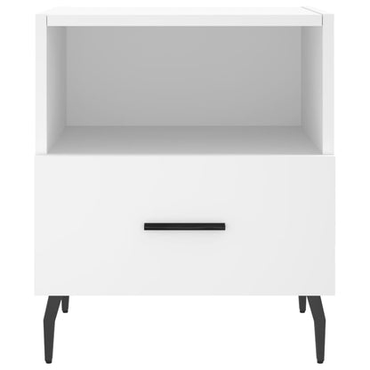 Mesas de cabeceira 2 pcs 40x35x47,5 cm deriv. de madeira branco