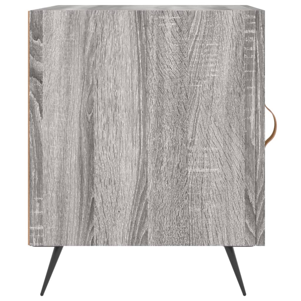 Mesa cabeceira 2pcs 40x40x50 cm madeira processada cinza sonoma