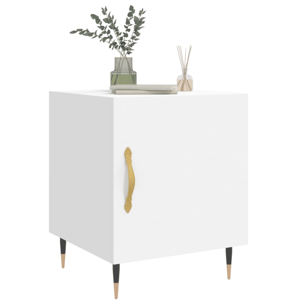 Mesa de cabeceira 2 pcs 40x40x50 cm derivados de madeira branco