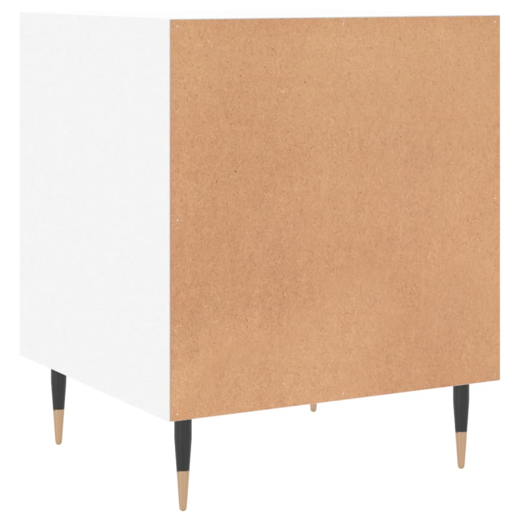Mesa de cabeceira 2 pcs 40x40x50 cm derivados de madeira branco