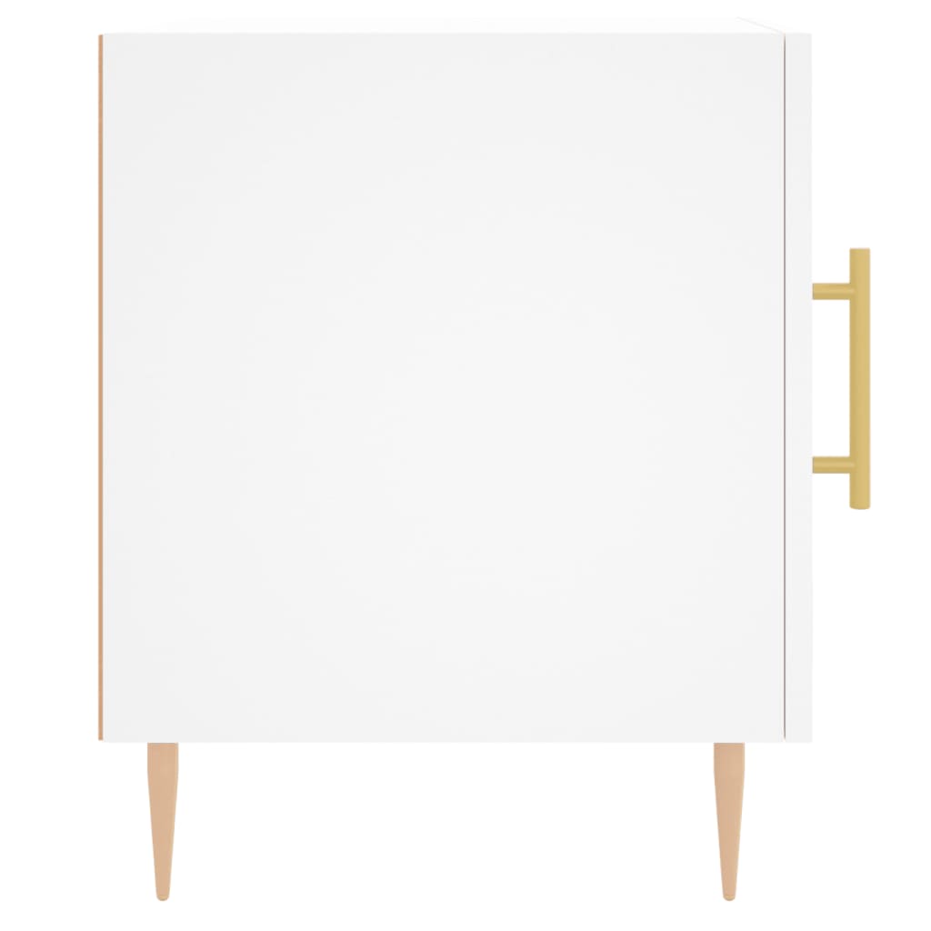 Mesa de cabeceira 2 pcs 40x40x50 cm derivados de madeira branco