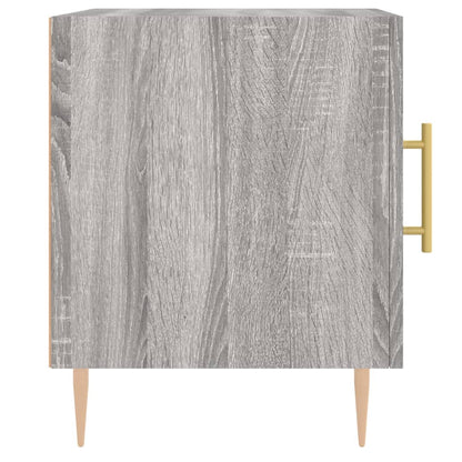 Mesa cabeceira 2pcs 40x40x50 cm madeira processada cinza sonoma