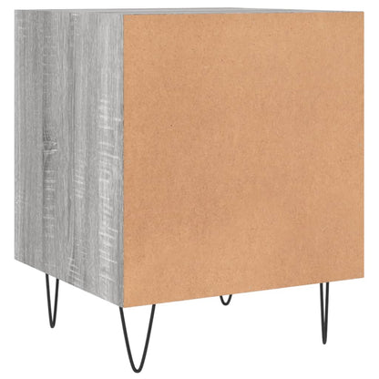 Mesa cabeceira 2pcs 40x40x50 cm madeira processada cinza sonoma