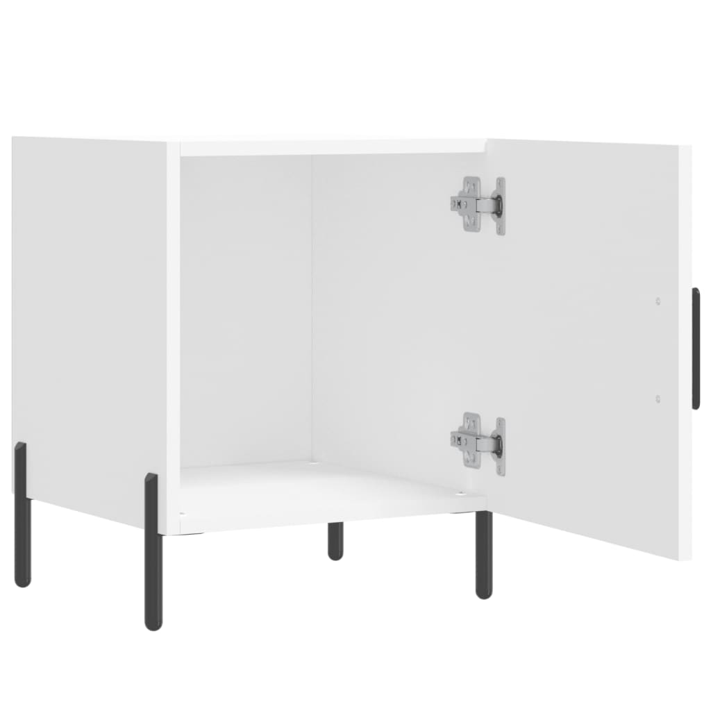 Mesa de cabeceira 2 pcs 40x40x50 cm derivados de madeira branco