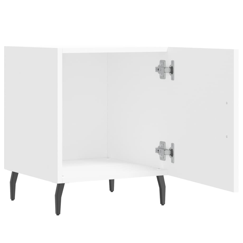 Mesa de cabeceira 2 pcs 40x40x50 cm derivados de madeira branco