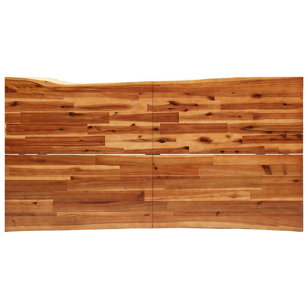 Mesa de jantar c/ bordas vivas 160x80x75 cm acácia maciça
