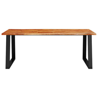 Mesa de jantar c/ bordas vivas 200x90x75 cm acácia maciça
