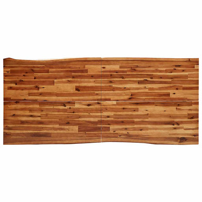Mesa de jantar c/ bordas vivas 200x90x75 cm acácia maciça