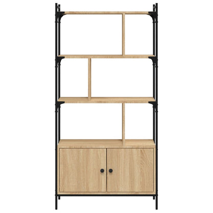 Estante com portas em carvalho Sonoma 76,5x30x154,5 cm, madeira engenheirada
