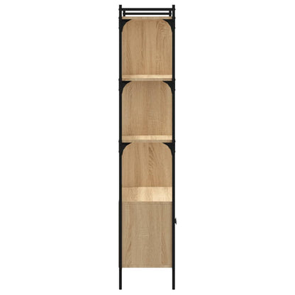 Estante com portas em carvalho Sonoma 76,5x30x154,5 cm, madeira engenheirada
