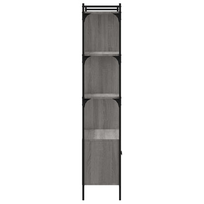 Estante c/ portas 76,5x30x154,5 cm deriv. madeira cinza sonoma