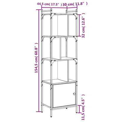 Estante c/ porta 44,5x30x154,5 cm deriv. madeira cinza sonoma