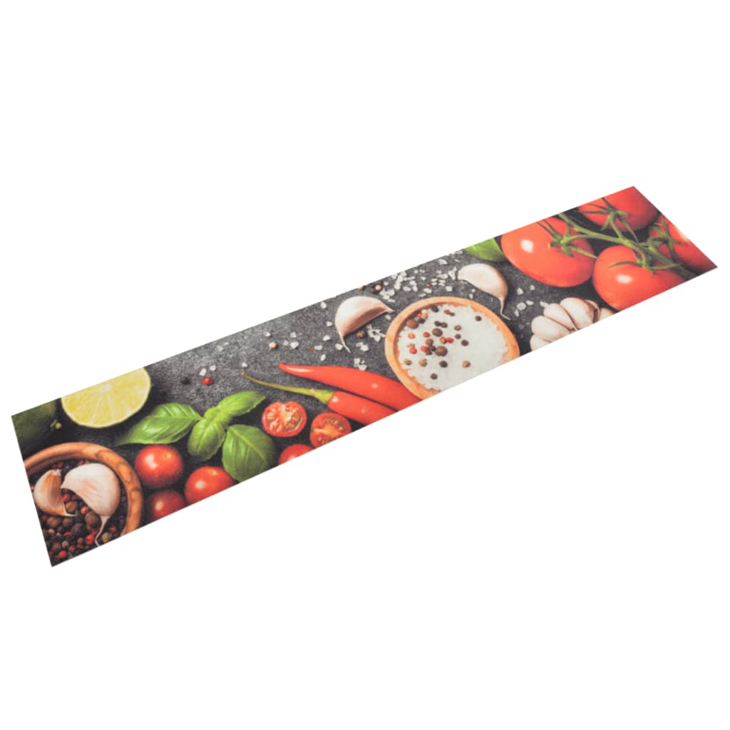 Tapete de cozinha lavável 60x300 cm veludo padrão vegetais