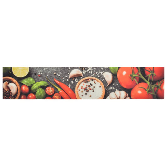 Tapete de cozinha lavável 60x300 cm veludo padrão vegetais