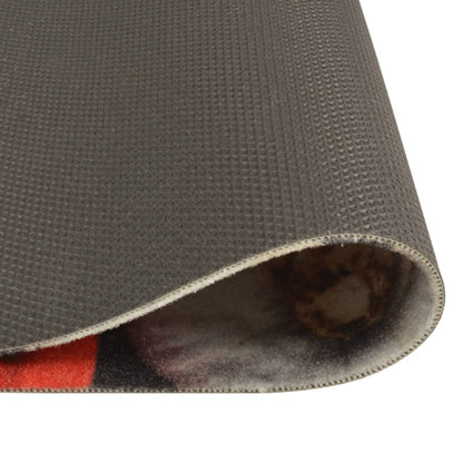 Tapete de cozinha lavável 60x300 cm veludo padrão vinho/jantar