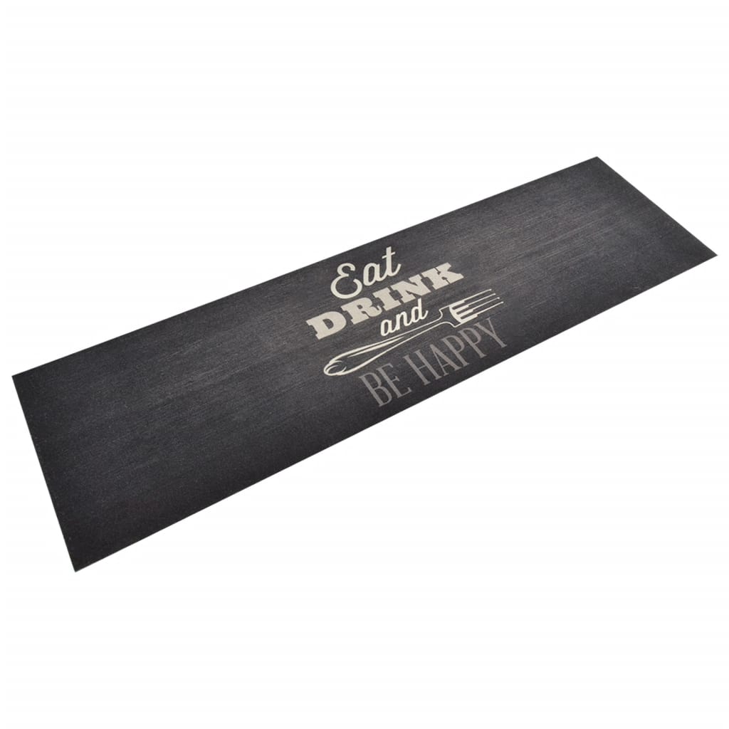 Tapete de cozinha lavável 45x150 cm veludo padrão cozinha preto