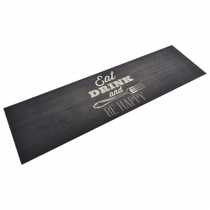 Tapete de cozinha lavável 45x150 cm veludo padrão cozinha preto