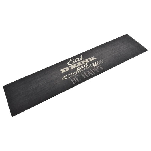 Tapete de cozinha lavável 60x300 cm veludo padrão cozinha preto