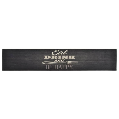Tapete de cozinha lavável 60x300 cm veludo padrão cozinha preto